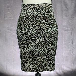 Ann Taylor Petite Animal Print Pencil Skirt